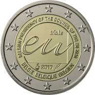 Belgien-2Euro-2010-PP-EU-Präsidentschaft-RS