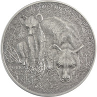 Silbermünzen Tüpfel-Hyäne Antique Finish Silbermünze 1 oz AG