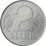 DDR 2 Mark Kursmünzen 1977