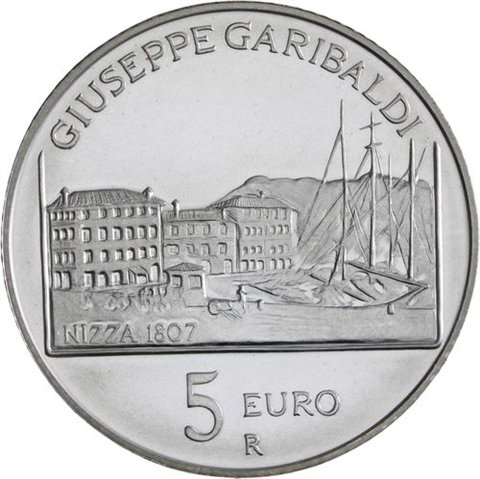 Italien-5Euro-2007-AGstgl-Garibaldi-Etui