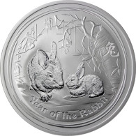 1 Oz Silbermünze Jahr des Hasen - Australien Lunar Serie 2011