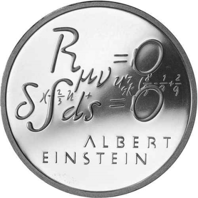Schweiz-5Franken-1979-CuNi-PP-AlbertEinstein-Formeln-rs