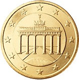 Deutschland 50 Cent 2004 bfr. Mzz.A Brandenburger Tor