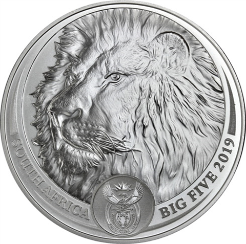 Südafrika-5-Rand-2019-Löwe-Big-Five-Blister
