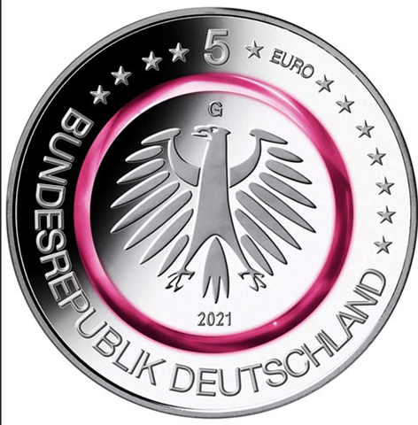 Deutschland-25-x-5-Euro-2021-Polare-Zone---Münzen-in-Rolle