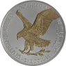 USA-1 Dollar-2021-AGstgl-vergoldet-Eagle neu-VS