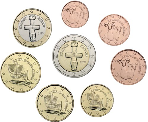 Zypern-1Cent--2Euro-bfr-2023-Kursmünzensatz-RS