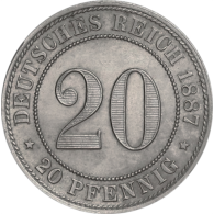 Kaiserreich-20-Pfennig-1887-1888-Jäger-6-I