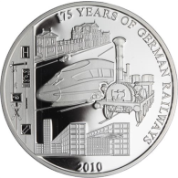 Samoa-5 Dollar-2010-175 Jahre deutsche Eisenbahn-RS