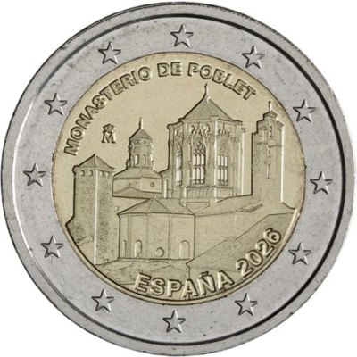 Spanien-2 Euro-2026-bfr-Kloster Poblet-RS