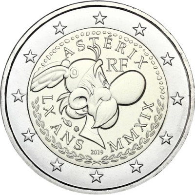 2 Euro-Sondermünze 60 Jahre Asterix Frankreich 2019 