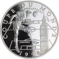 Frankreich-10 Francs-1997-AGpp-World Cup 1998-Kopfball Big Ben-RS