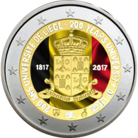 Belgien 2 Euro 200 Jahre Universität Lüttich 2017 st Farbe