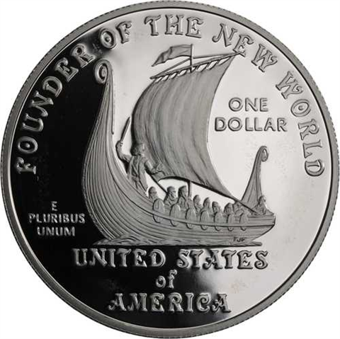 USA-1 Dollar-2000-AGpp-Leif Ericson Millenium-Etui