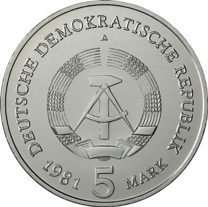 DDR Gedenkmünzen Brandenburger Tor 5 Mark 