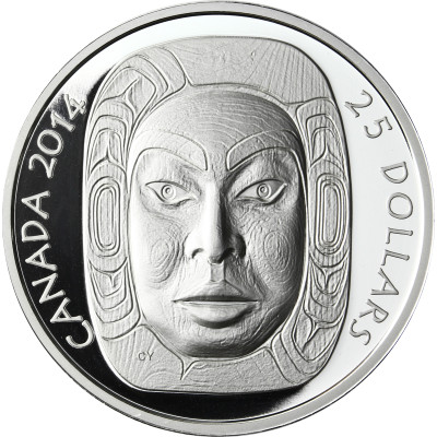 Kanada 25 Dollars 2014 PP Mond Maske Matriarchin