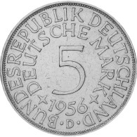 Deutschland 5 DM 1956 D Silberadler - Heiermann