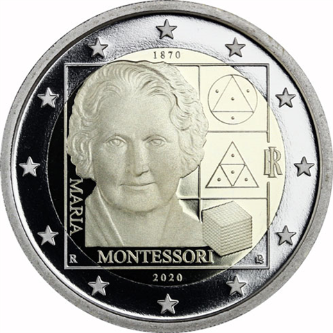 Italien-2-Euro-Maria-Montessori-PP-I