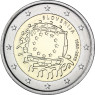 Slowenien 2 Euro 2015 bfr.  30 Jahre Europa-Flagge