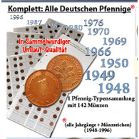 BRD 1 Pfennig 1948 bis 1996 komplett