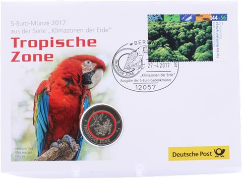Deutschland-5 Euro-2017-Stgl-Tropische Zone-Numisbrief-RS