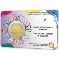 Belgien-2Euro-2024-stgl-Cancer-Krebs-CoinCard-VS1
