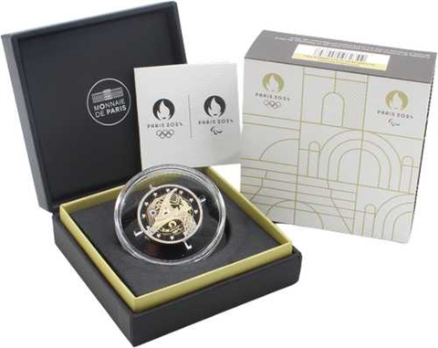 Frankreich-2 Euro-2024-PP-Eiffelturm-mit Farbe-Etui