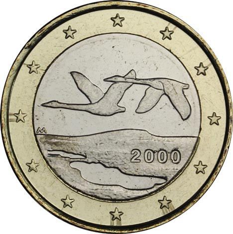 Finnland 1 Euro 2000 Singschwäne