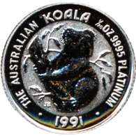 Australien-5-Dollar-1991-Platin-Koala-RS
