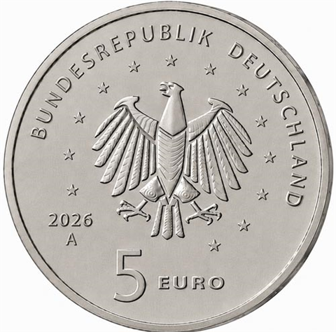 Deutschland-5-Euro-2026-Stgl-A-Ariane-6-Erforschung-des-Weltraums-RS