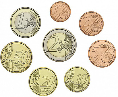 Griechenland 1 Cent - 2 Euro 2008 bfr. lose im Münzstreifen