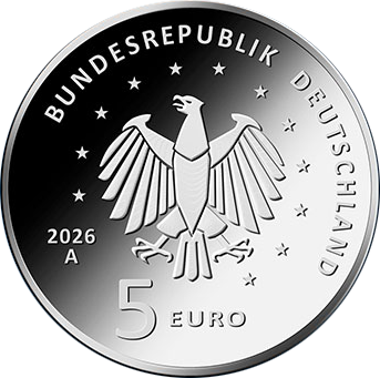 Deutschland-5Euro-2026-MZZ-A-CuNiPP-Erforschung-des-Weltraums-Ariane-6-RS