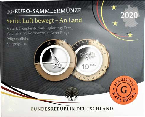 Deutschland 10 Euro 2020 PP An Land - Strandsegler Mzz. G