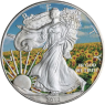 USA-1 Dollar-2013-AGstgl-Silver Eagle-Jahreszeit-Sommer-Farbe-RS