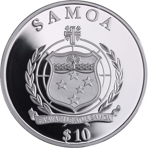 Samoa-6x10 Dollar-2009-PPvergoldet-200th Geburtstag C. Darwin-Etui I