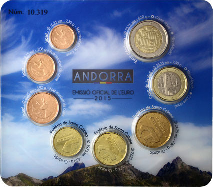 Euro Kursmünzensatz aus Andorra neu online bestellen