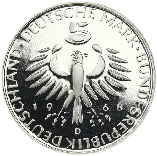 Deutschland 5 DM Silber 1968 PP Max von Pettenkofer