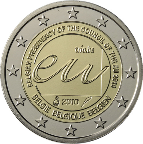 Belgien-2Euro-2010-PP-EU-Präsidentschaft-RS