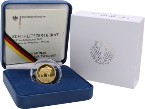 Deutschland-20 Euro-2026-AUstgl-Wisent-Etui