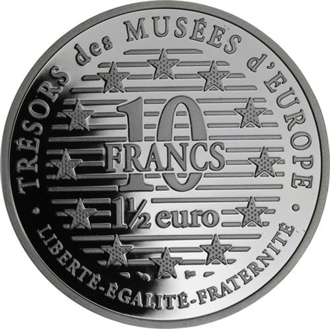 Frankreich-1,5 Euro 10 Francs-1996-AGpp-Chinesischer Reiter-RS