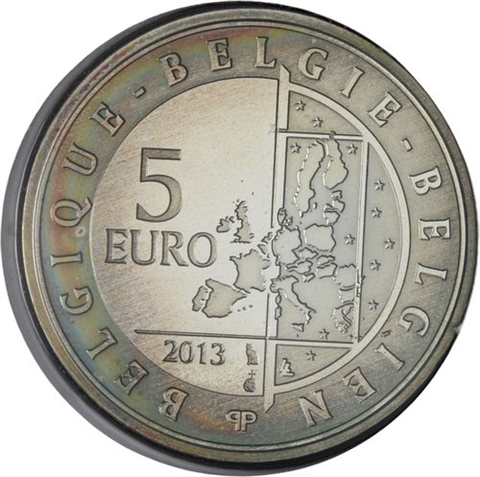 Belgien-5Euro-2013-AGpp-Spirou-Farbe-RS