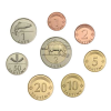 Lettland-1-Santims---2-Lati-Kursmünzen-gemischte-Jahre-1
