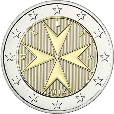 2 Euro Münze mit Münzzeichen F für Frankreich 