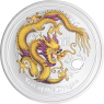 Australien-1 Dollar-2012-AGstgl-Drache-Farbe Gelb-RS