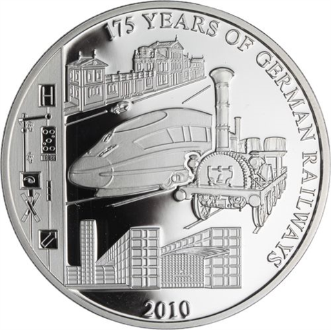 Samoa-5 Dollar-2010-175 Jahre deutsche Eisenbahn-RS