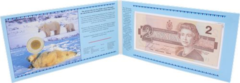 Kanada-2x2Dollar-1996-Eisbär-Two Dollar Change-Folder