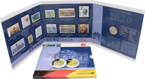 Deutschland-2Euro-Briefmarken-2020-Schloss Sanssouci-Folder