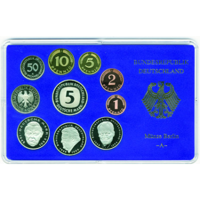 BRD 12,68 DM Kursmünzensatz 1996 PP 1 Pfennig bis 5 D-Mark