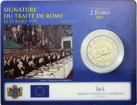 Luxemburg 2 Euro 2007 Römische Verträge I