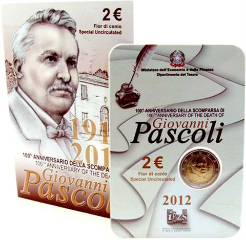 Italien 2 Euro 2012 Pascoli im Blister